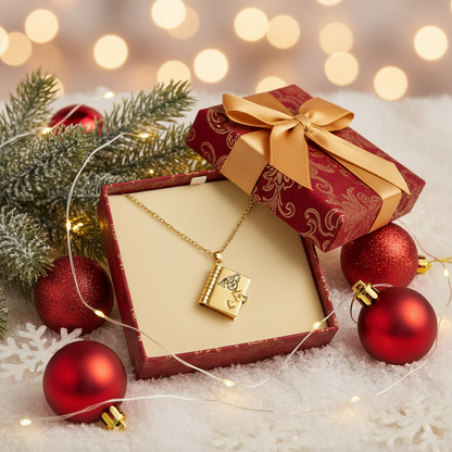 For Granddaughter - The Most Beautiful Christmas Special Chapter Book Necklace