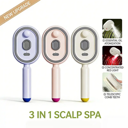 🔥Electric Spray Air Cushion Massage Hair Comb – Anti-Tangle & Essential Oil Mist Brush