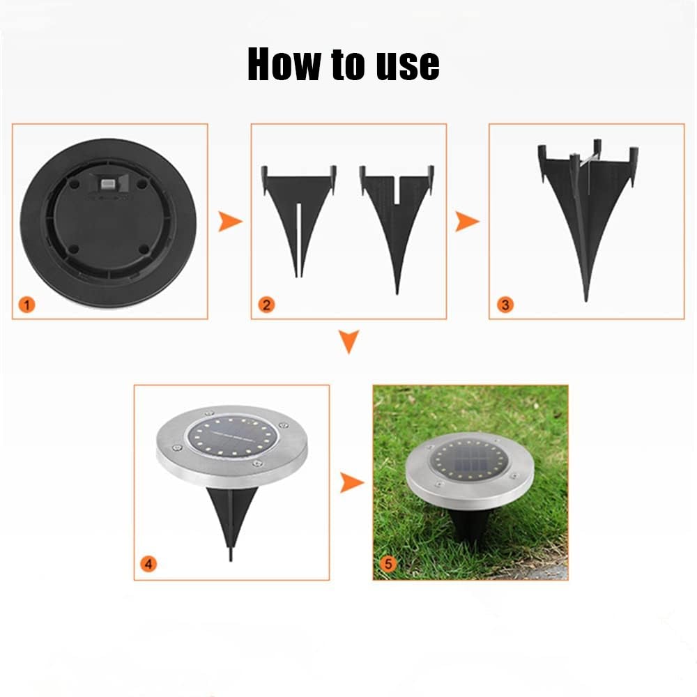 ☀️ Solar Powered 8-LED Ground Lights | Outdoor Pathway Lighting