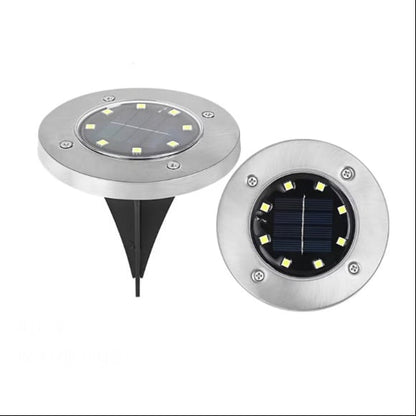 ☀️ Solar Powered 8-LED Ground Lights | Outdoor Pathway Lighting