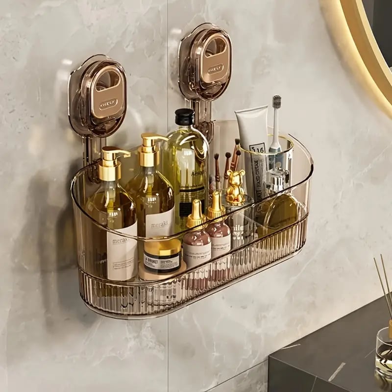 🔥No-Drill Bathroom Suction Storage Box