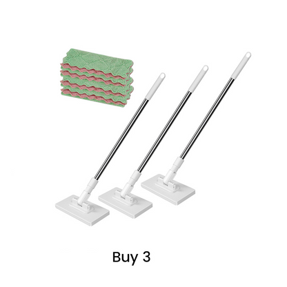 🔥50% OFF!! 🌟Flat Mop with Stainless Steel Handle, Come with Reusable Washable Mop Cloths