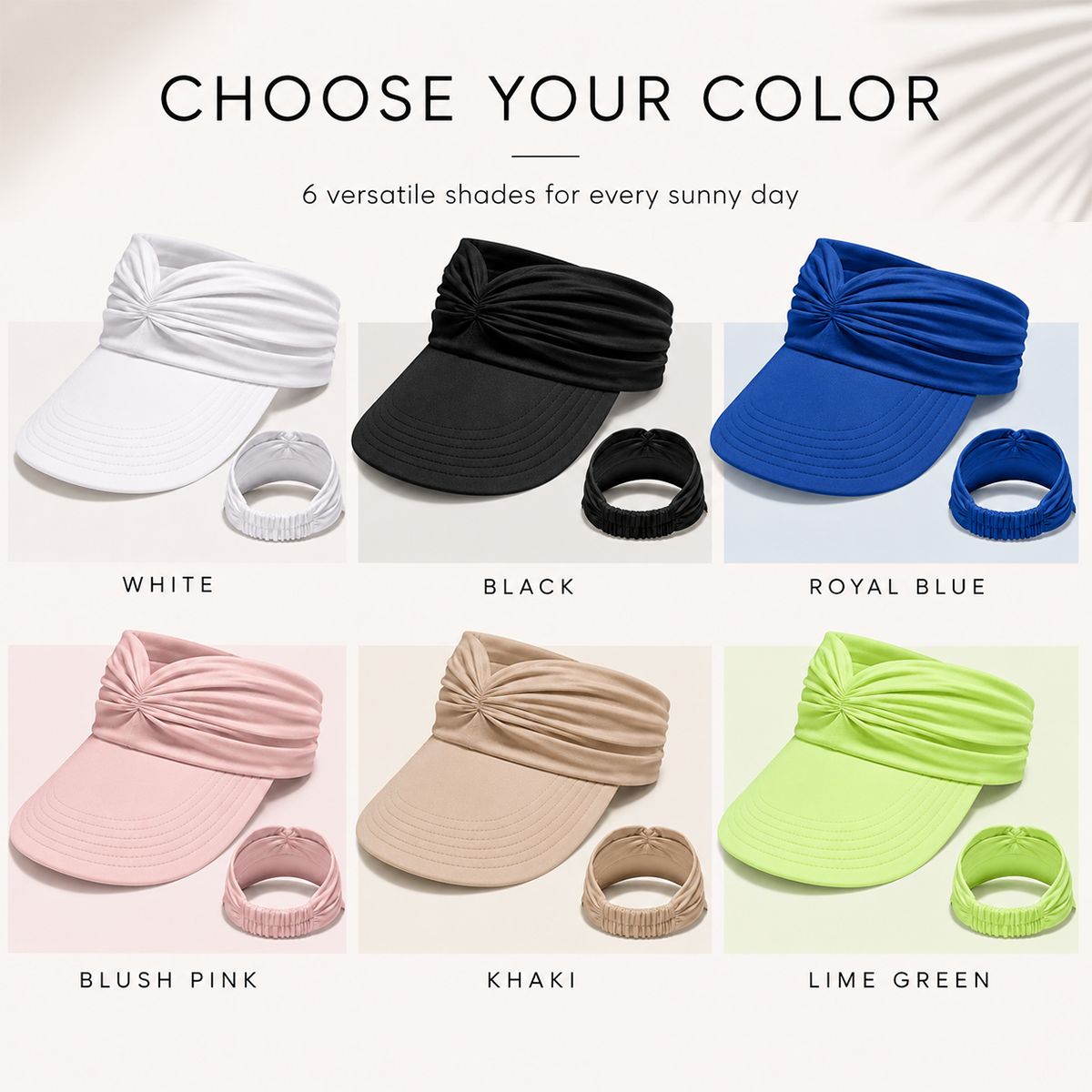 Women's UPF 50+ UV Protection Sun Visor Hat