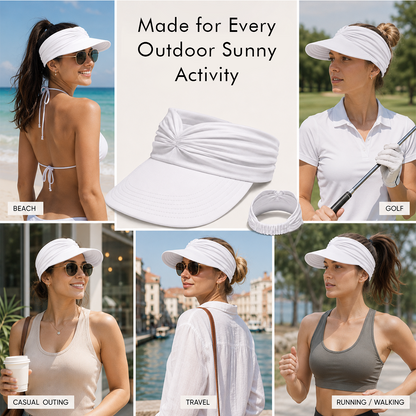 Women's UPF 50+ UV Protection Sun Visor Hat
