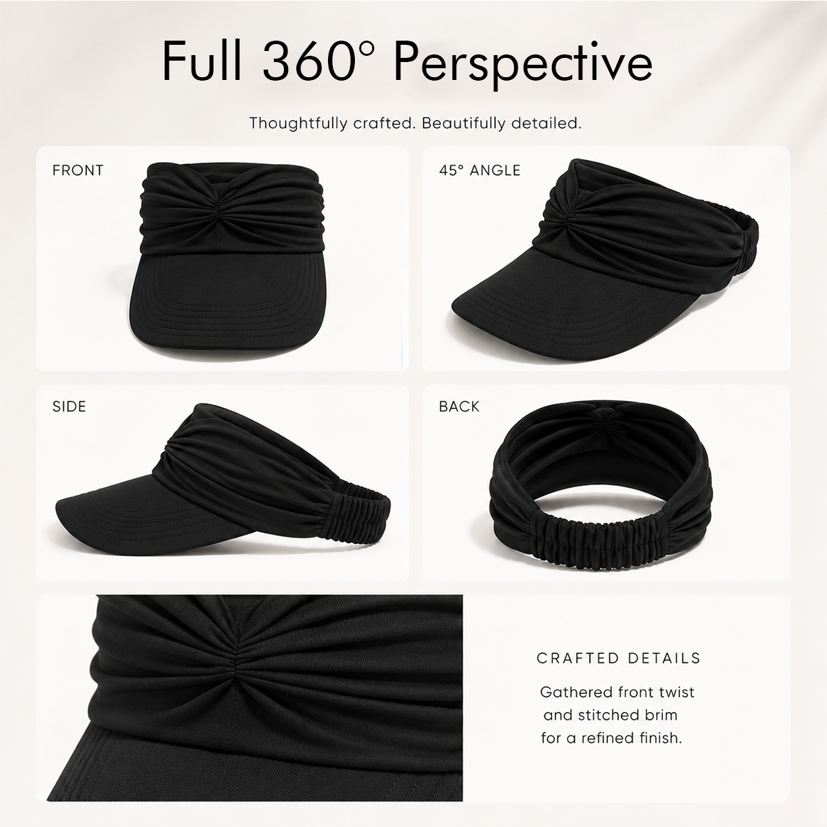 Women's UPF 50+ UV Protection Sun Visor Hat
