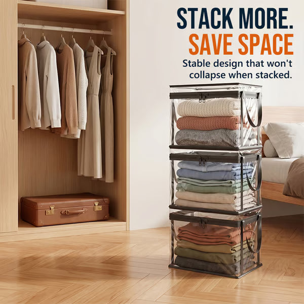 🎁Hot Sale 49% OFF📦Large Heavy-Duty Soft Thick Plastic Clear Storage Bag for Clothes, Moving & Storage