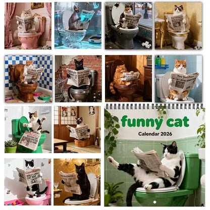 2026 Weird cats in renaissance Calendar ＆ Funny Cat Calendar