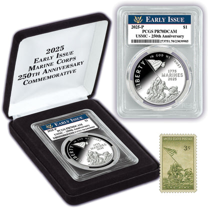 U.S. Marine Corps 250th Anniversary Proof 🥈 Coin-Brilliant Uncirculated