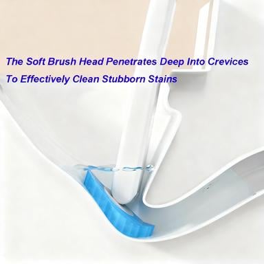 Disposable Toilet Brush, Toilet Bowl Wand Holder Set with 24PCS Cleaner Refills,Wall-Mount Scrubbing Toilet Brush Bathroom Cleaning Kit