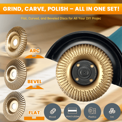 ⚡Hot Sales 69% OFF🔥Heavy-Duty Wood Carving Disc Set (3PCS)