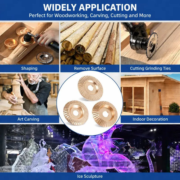 ⚡Hot Sales 69% OFF🔥Heavy-Duty Wood Carving Disc Set (3PCS)