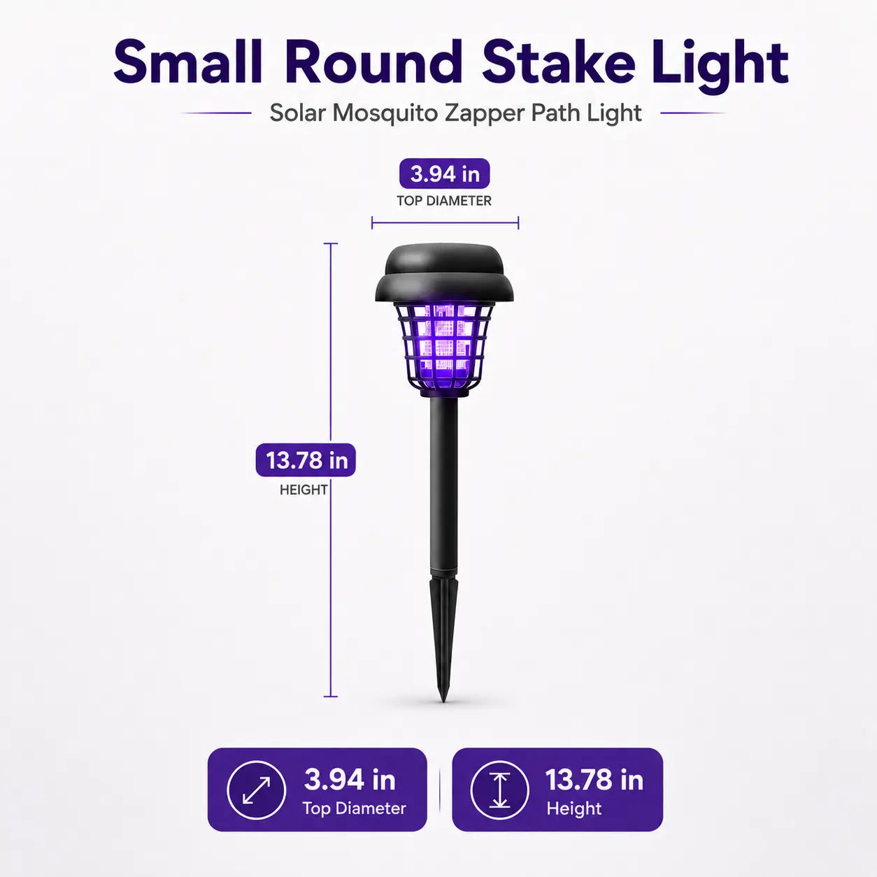 Solar Mosquito Zapper Light – Outdoor Garden Stake Lamp