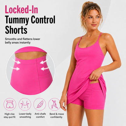 😍💃Free-Flow 3-in-1 Tummy Control Athletic Dress