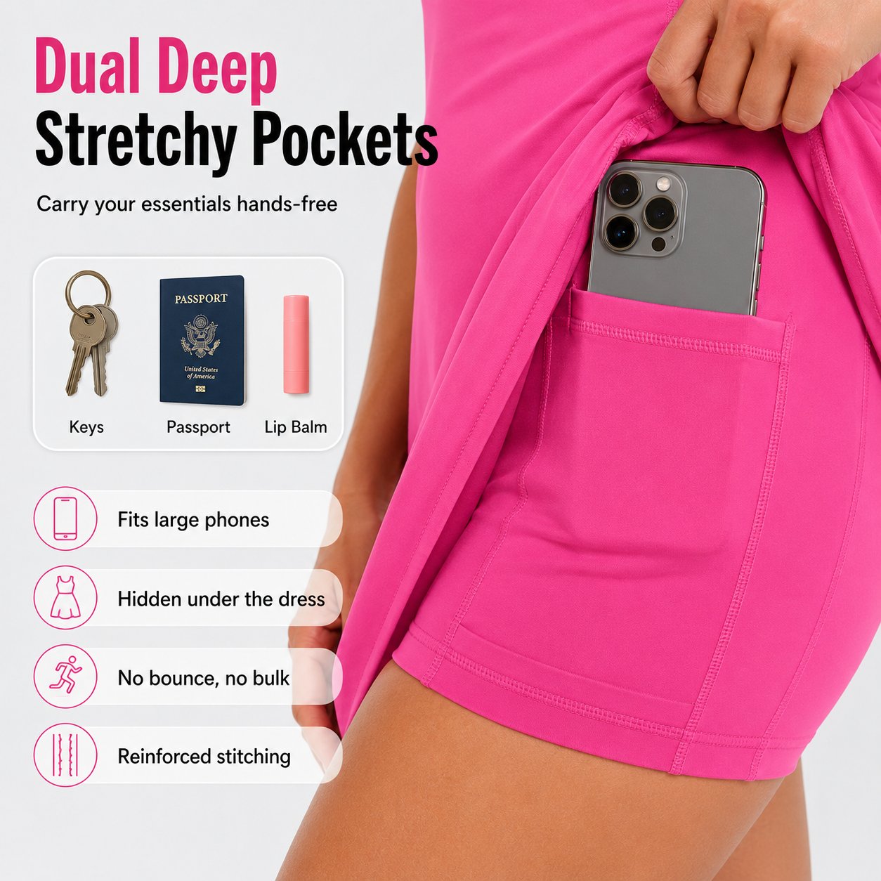 😍💃Free-Flow 3-in-1 Tummy Control Athletic Dress