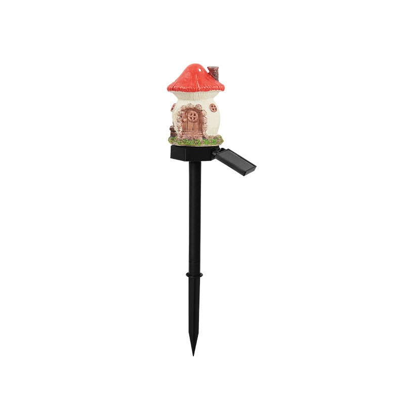 Solar Fairy-Tale Mushroom Cottage Garden Light