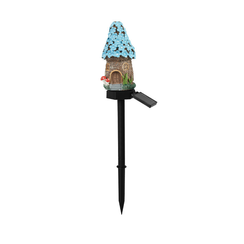 Solar Fairy-Tale Mushroom Cottage Garden Light