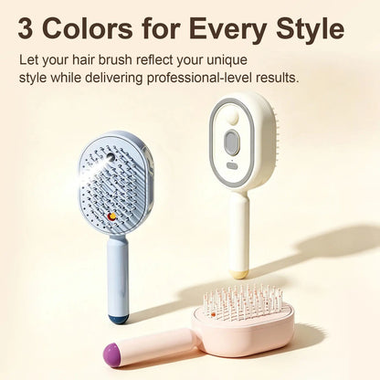 🔥Electric Spray Air Cushion Massage Hair Comb – Anti-Tangle & Essential Oil Mist Brush