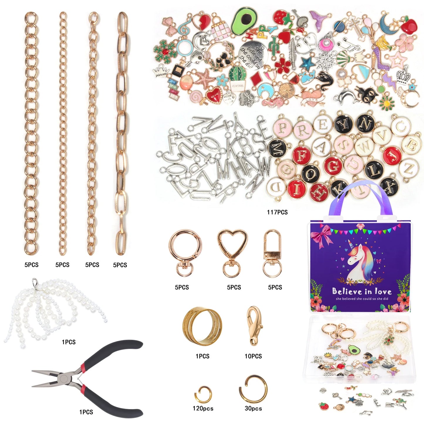 Handmade Jewelry DIY Children's Bracelet Set Bag