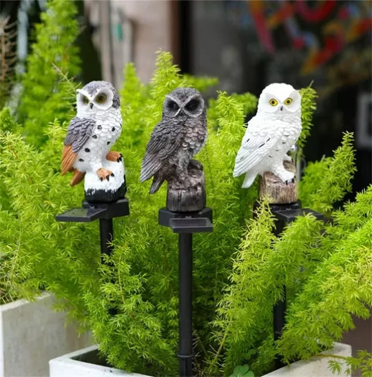 🔥Waterproof Solar Owl Light – LED Pathway Light for Lawn, Garden & Outdoor Decor