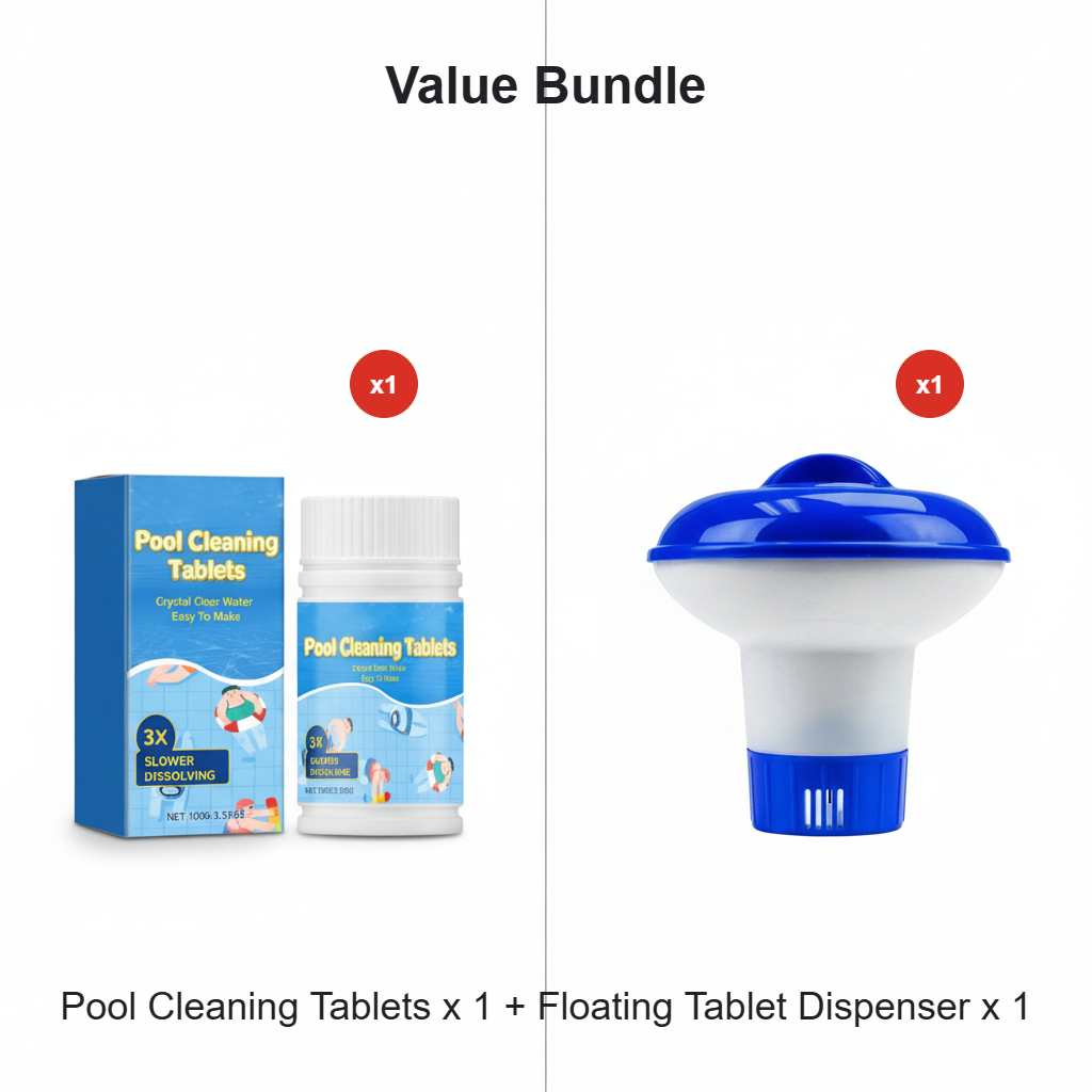 Pool Cleaning Tablets for Crystal Clear Water