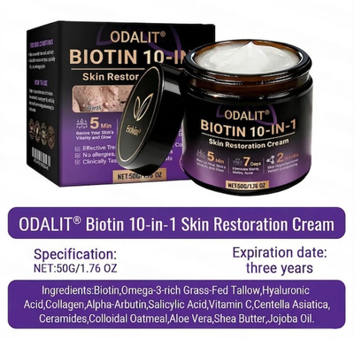 Made and Shipped from USA ✨ODALIT® Biotin 10-in-1 Skin Restoration Cream 🍀