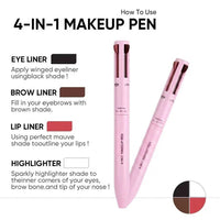 Pink 4-in-1 Makeup Pen 2pc