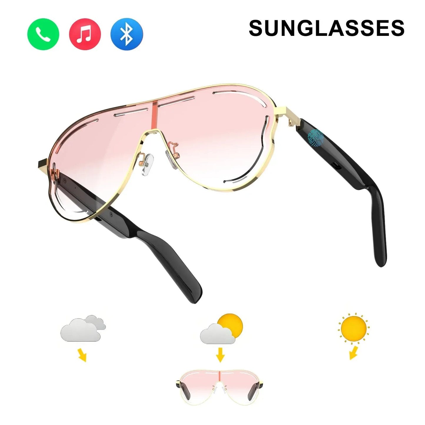 💕Hot sale 49% OFF😎 Smart Bluetooth 5.4 Audio Sunglasses – Open-Ear, UV & Blue Light Protection