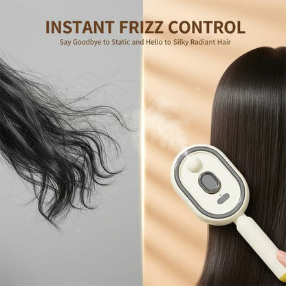 🔥Electric Spray Air Cushion Massage Hair Comb – Anti-Tangle & Essential Oil Mist Brush