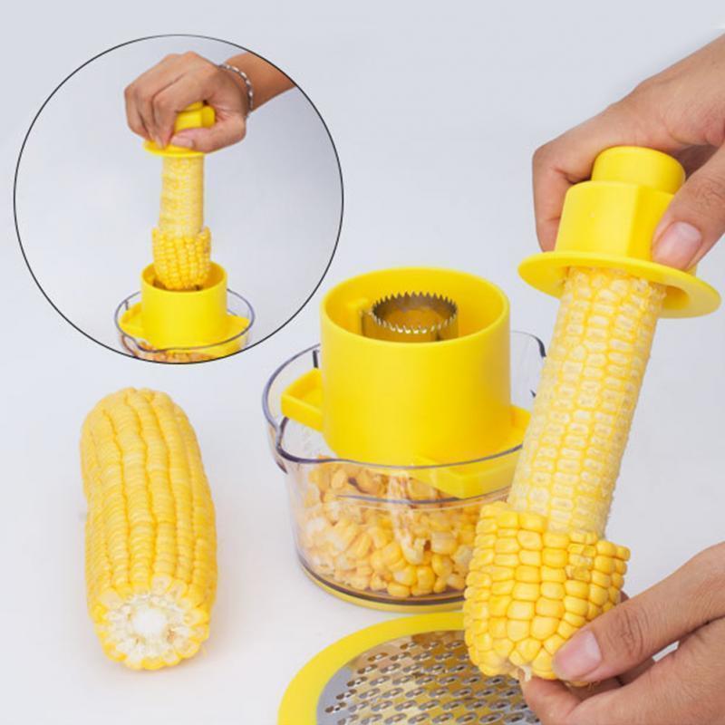 CHEFVANA Multi-function Corn Stripper with Measuring Cup
