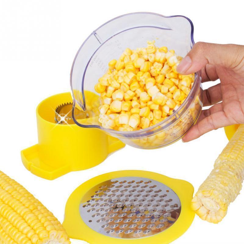 CHEFVANA Multi-function Corn Stripper with Measuring Cup