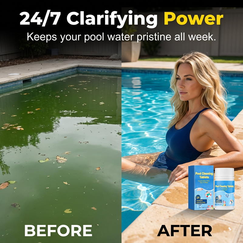Pool Cleaning Tablets for Crystal Clear Water